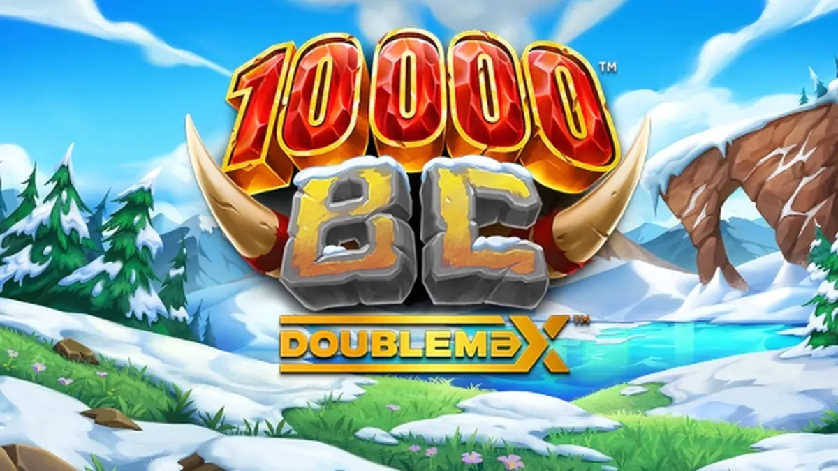Tela do jogo 10000 BC DoubleMax com temática de era do gelo