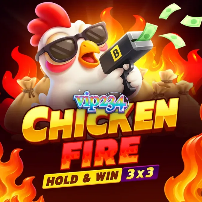 Interface do jogo Chicken Fire em um dispositivo móvel